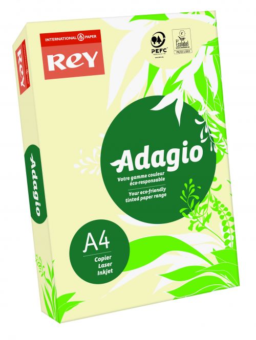 Rey Adagio Card A4 160gsm Ivory (Ream 250) RYADA160X410
