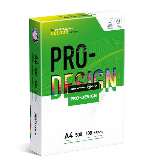 ProDesign A4 Colour Presentation Paper Ream-Wrapped 100gsm White PDFSC21100 [500 Sheets]