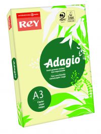 Rey Adagio Paper A3 80gsm Canary (Ream 500) RYADA080X443