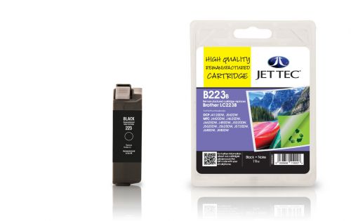 JET TEC Remanufactured Inkjet Cartridge Replaces Brother LC223 Black