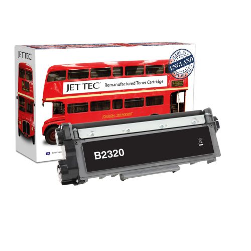 JET TEC Remanufactured Laser Toner Cartridge Replaces Brother TN2320 Black