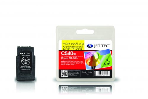 JET TEC Remanufactured Inkjet Cartridge Replaces Canon PG540XL Black Canon 5222B005