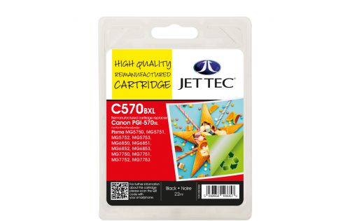 JET TEC Remanufactured Inkjet Cartridge Replaces Canon PG-570XL