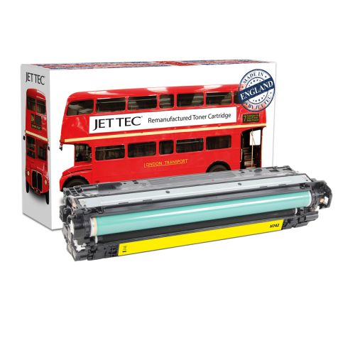 JET TEC Remanufactured HP 307A Laser Toner Cartridge Replaces HP CE742A Yellow