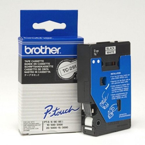 Brother TC291 Black on White | 13828J | Brother