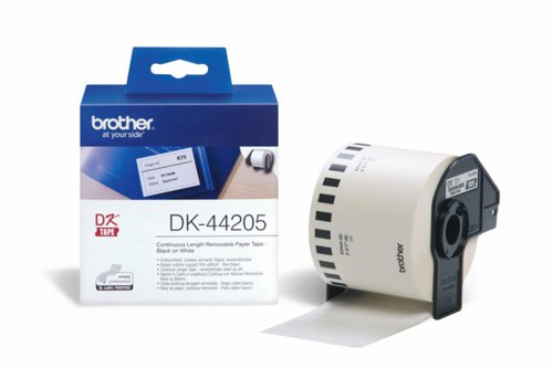 Brother DK44205 Removable White Paper 15663J