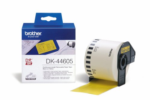 Brother DK44605 Removable Yellow Paper 15664J