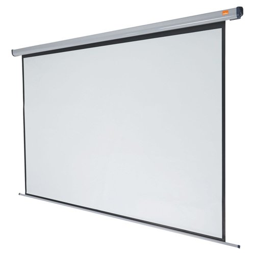 Nobo Electric Wall and Ceiling Home Theatre/Cinema Projection Screen with Remote Control 4:3 Screen Format White (2400x1800mm)