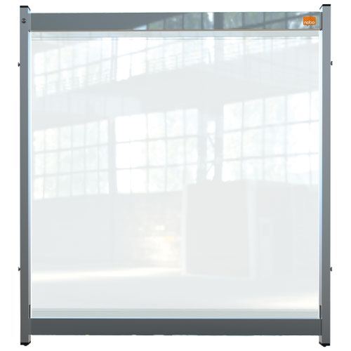 Nobo 1915550 Premium Plus Clear PVC Modular System Desk Divider Screen 750x820mm