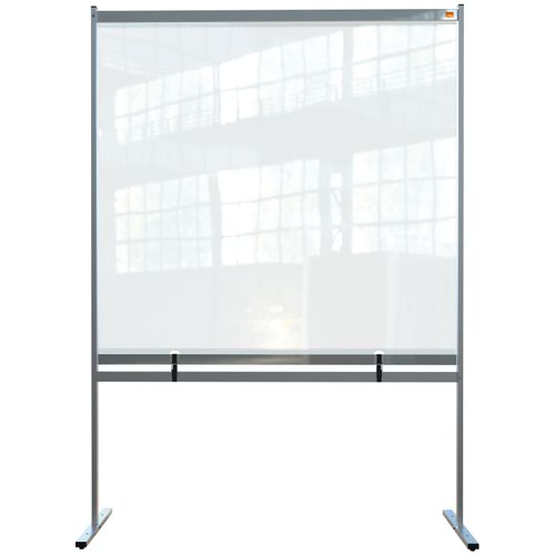 Nobo 1915551 Premium Plus Clear PVC Free Standing Protective Divider Screen 1480x2060mm