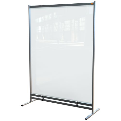 Nobo 1915553 Premium Plus Clear PVC Free Standing Protective Room Divider Screen 1480x2060mm 31193J
