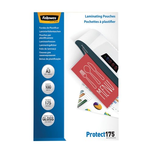 Fellowes A3 Glossy 175 Micron Laminating Pouch - Pack 100