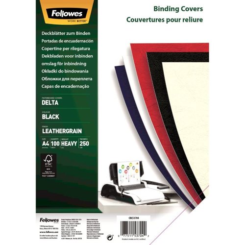 Fellowes 5370402 A4 Leatherboard Covers