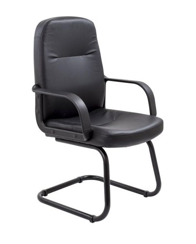 Canasta Leather-Look Visitor Chair