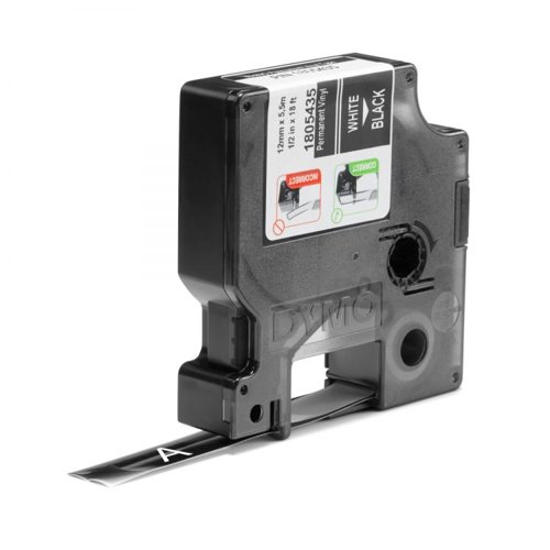 Dymo 1805435 12mm White on Black