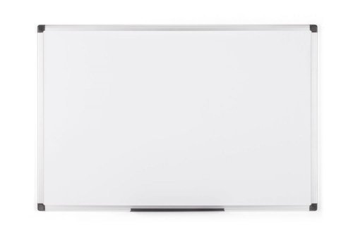 Bi-Office Maya Non-Magnetic Whiteboard; 90x60cm; Double-Sided Dry-Wipe Surface; Aluminium Frame