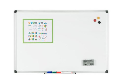 Bi-Office Maya Enamel Aluminium Framed Whiteboard 1200x900mm