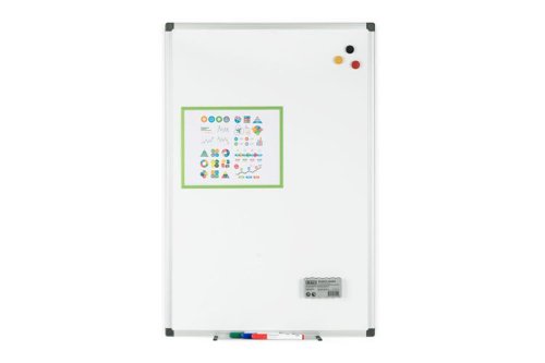Bi-Office Maya Enamel Aluminium Framed Whiteboard 1200x900mm