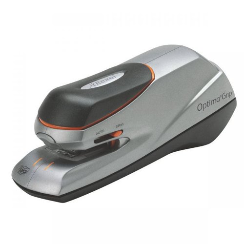 Rexel 2102348 Optima Grip Electric Stapler Silver and Black