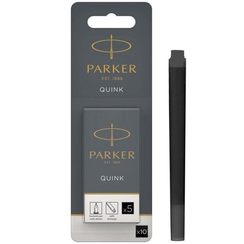 Parker 1950206 Quink Ink Cartridges Permanent Black Box of 12 packs
