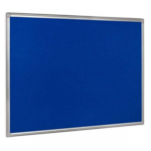 Bi-Office Earth-It Blue Felt Noticeboard Aluminium Frame 1200x900