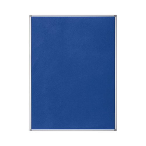 Bi-Office Earth-It Blue Felt Noticeboard Aluminium Frame 1200x900