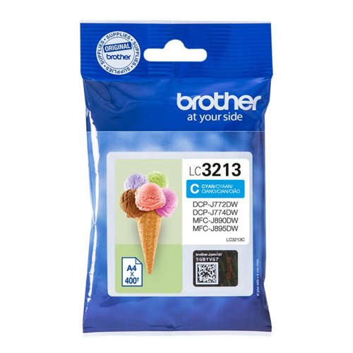 28846J - Brother LC3213C High Yield Cyan Ink Cartridge