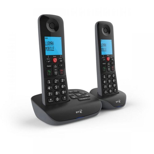 BT Essential Twin Dect Call Blocker Telephone with Answer Machine | 28882J | British Telecom