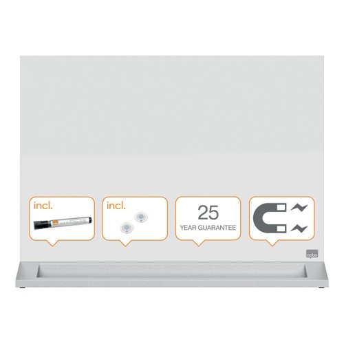 Nobo 1905265 Diamond Glass Magnetic Desktop Board