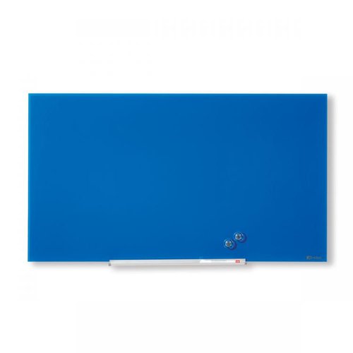 Nobo 1905187 Blue Impression Pro Glass Magnetic Whiteboard 680x380mm