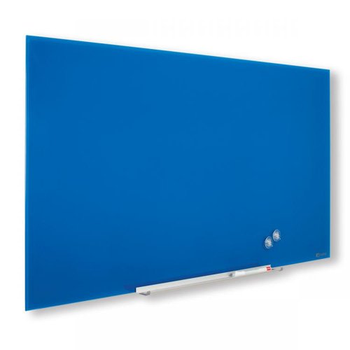 Nobo 1905188 Blue Impression Pro Glass Magnetic Whiteboard 1000x560mm
