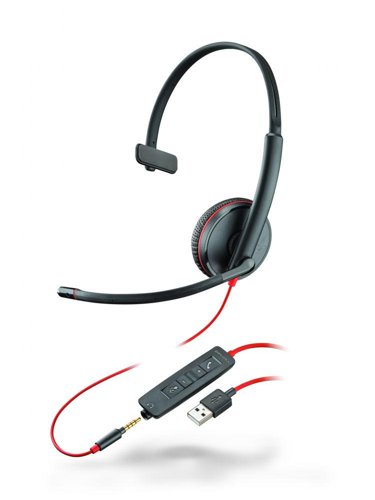 Poly Blackwire C3215 USB-A Monaural Headset