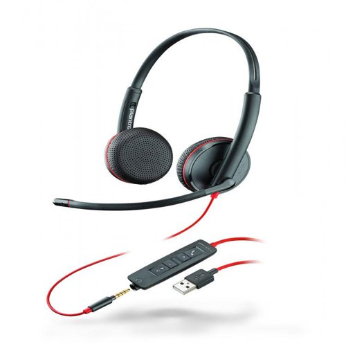 Poly Blackwire C3225 USB-A Stereo Headset NC