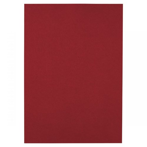 GBC CE040030 Leathergrain A4 Cover Dark Red 100pk