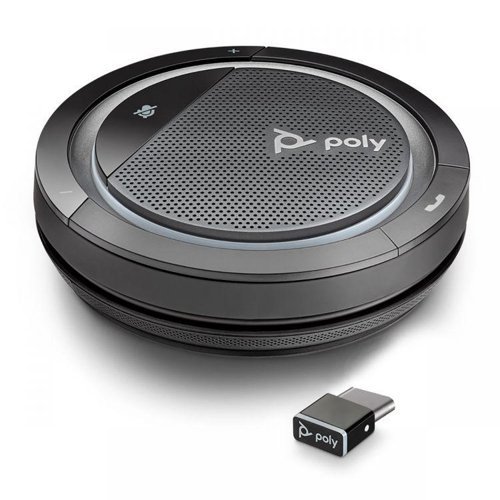 Poly Calisto 5300 USB-C Portable Speakerphone with Bluetooth Adaptor