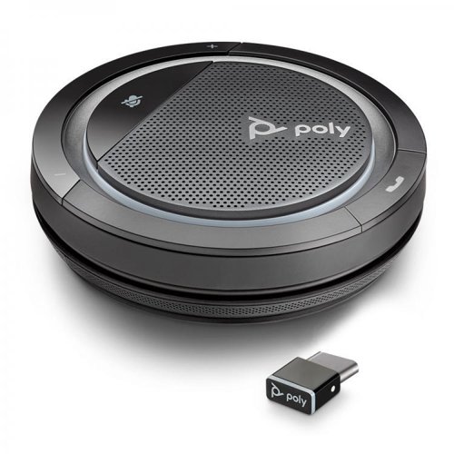 Poly Calisto 5300 USB-C Microsoft Teams Portable Speakerphone with Bluetooth Adaptor