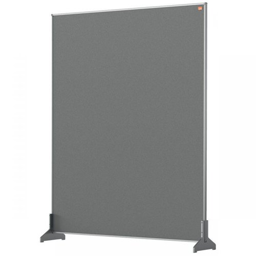 The Nobo desk divider screen provides a high level of protection for employees working in a desk environment.This free-standing desk divider is stable yet lightweight, with a total height of 1.8m when placed on a standard desk.The desk screen can be used individually or with multiple desk screens to create a versatile configuration that suits your workplace. The contemporary design features an unobtrusive slim frame and felt notice board surface; allowing users to pin items and personalise their workspace.