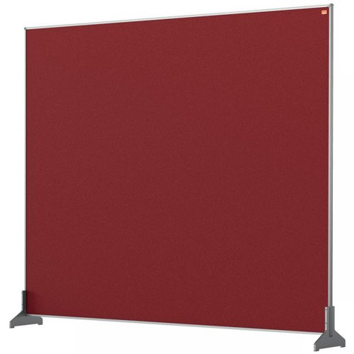 Nobo 1915511 Red Impression Pro Desk Divider 1200x1000mm | 31147J | ACCO Brands
