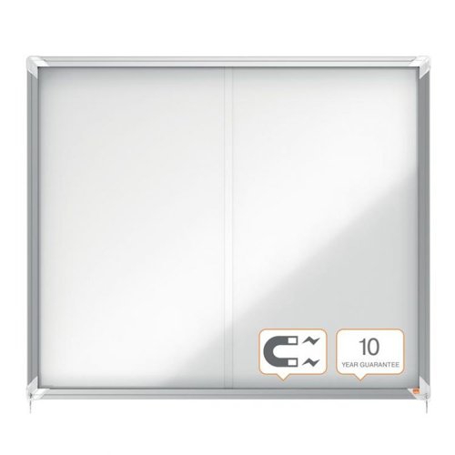 Nobo 1902609 Premium Plus Magnetic Lockable Notice Board 15xA4