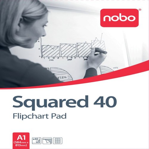 Nobo 34631166 40 Page 580x810mm Squared Flipchart Pad - Pack of 5 Flipchart Pad 31312J Active Group  | Business Supplies. Workwear. Furniture. Promotional Merchandise. Business Technology