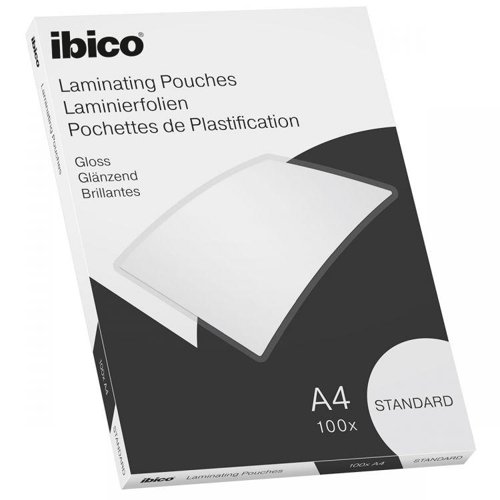 The Ibico laminating pouches come in different thickness and sizes and all provide a professional, gloss surface finish to your documents allowing them to look well presented and to ensure they stay cleaner for longer.The Ibico Light laminating pouches come in a pack of 100, A4 size laminating pouches. The low weight makes the Ibico Light laminating pouches ideal to protect and enhance valuable presentation pages, reference lists, product sheets and notices or to give a glossy, professional look to any document. The Ibico Light A4 pouches are compatible with all A4 laminators.(110 Micron - Set your machine to 125 Micron)