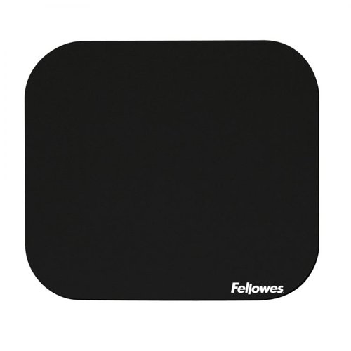 31457J | Fellowes Black Solid Colour Mouse Mats are ideal for use at home or in the office and provide comfortable, reliable and precise mouse tracking.Consisting of 50% recycled material the durable, wipe-clean surface provides improved tracking for both optical and laser mice. Additional features include a non-reflective and non-skid base which protects the user’s desktops from scuffs and scratches.