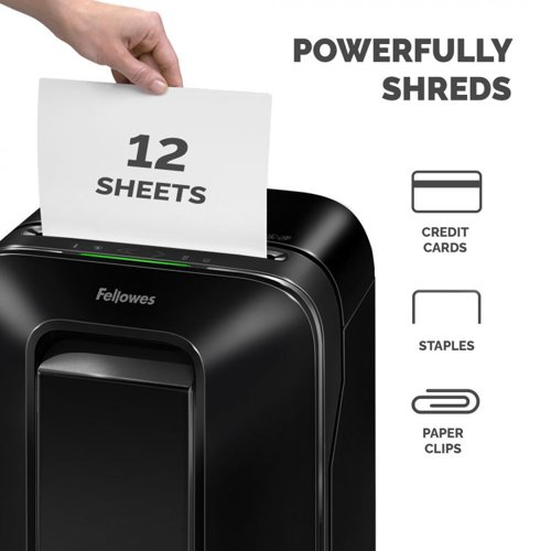 Fellowes Powershred LX200 Mini-Cut Shredder Black