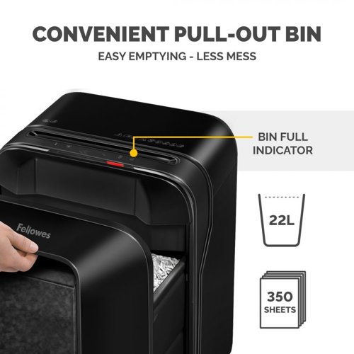 Fellowes Powershred LX200 Mini-Cut Shredder Black