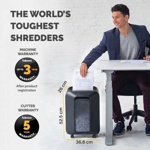 Fellowes Powershred LX200 Mini-Cut Shredder Black