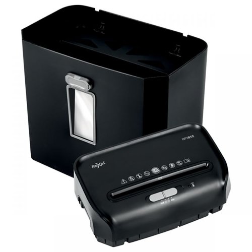 31672J | The Promax RPX612 shreds 6 sheets at a time into secure P4 (4*40mm) cross-cut pieces and Shreds for up to 3 times longer. It can handle Staples and even Credit Cards and features a compact 12-litre bin. Ideal for small and medium business environments.Conforms to DIN level P-4* Using 80gsm weight paper