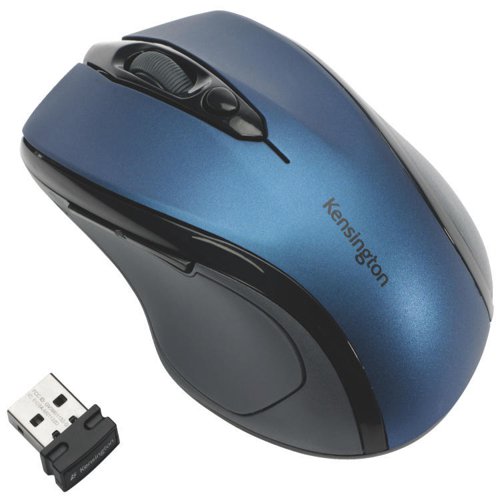 Kensington K72421WW Pro Fit Wireless Mid-Size Mouse Blue | 31723J | ACCO Brands