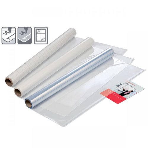 Instant whiteboard is made for quick, short-term projects at home or in the office. The electrostatic film sticks to any surface and can be repositioned easily leaving no adhesive or residue. The electrostatic film tears into 600x800mm sized sheets.