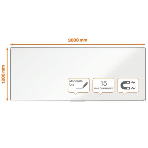 Nobo Premium Plus Steel Magnetic Whiteboard 3000x1200mm