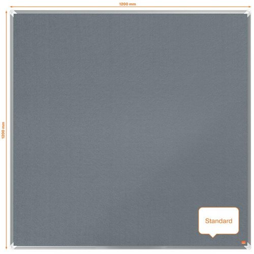 32042J - Nobo 1915197 Premium Plus Grey Felt Notice Board 1200x1200mm